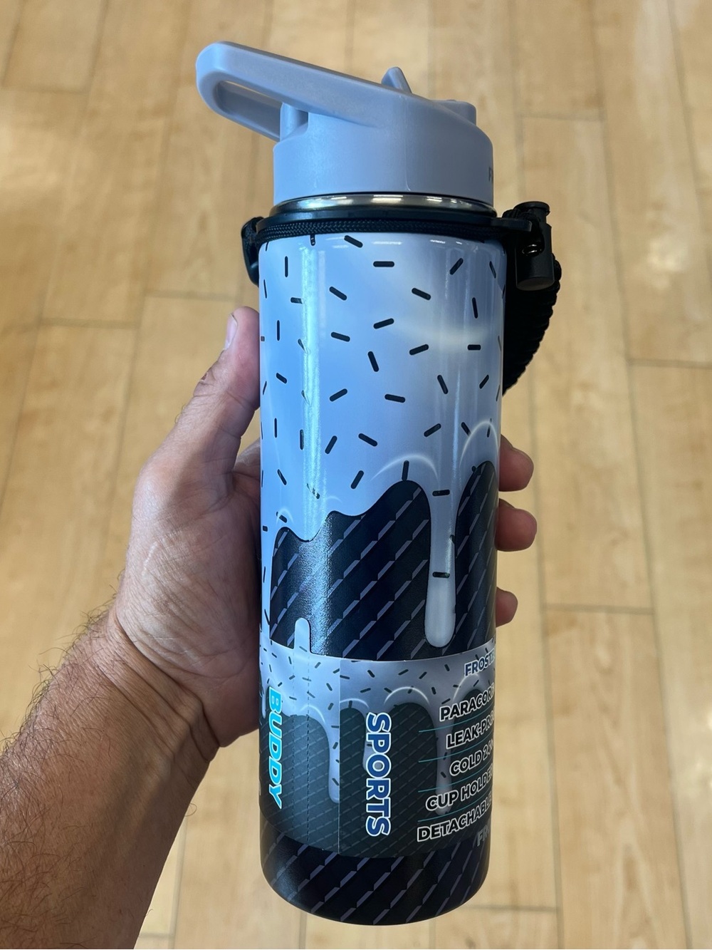 FROST BUDDY Paint Drip Print 24on Water Bottle Tumbler with Handle